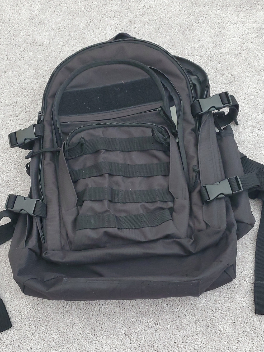 Men's Black Tactical Backpack - Durable Everyday Carry Sandpiperca Air Force Bmt
